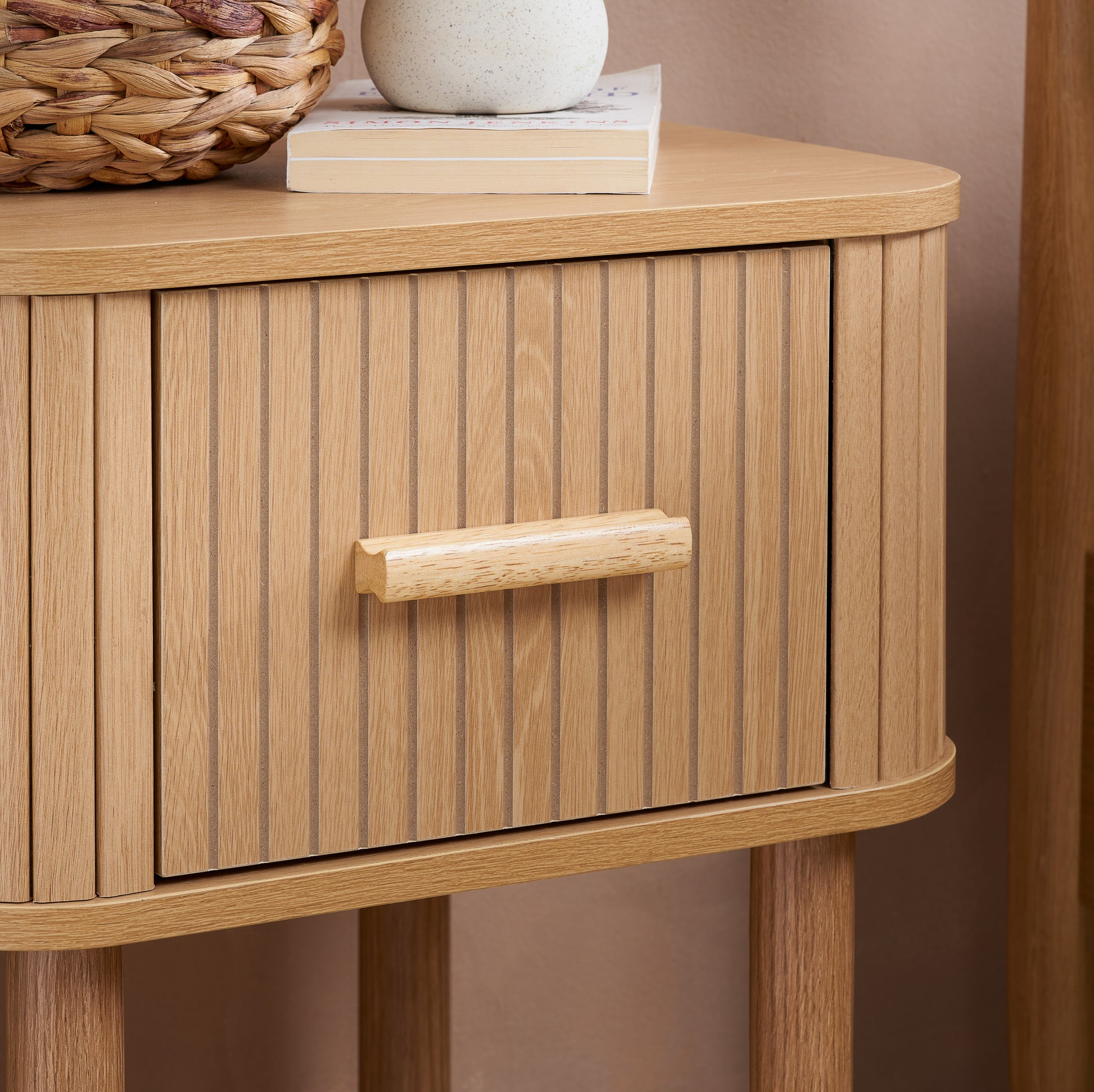 #Colour:Oak Size:1 Drawer