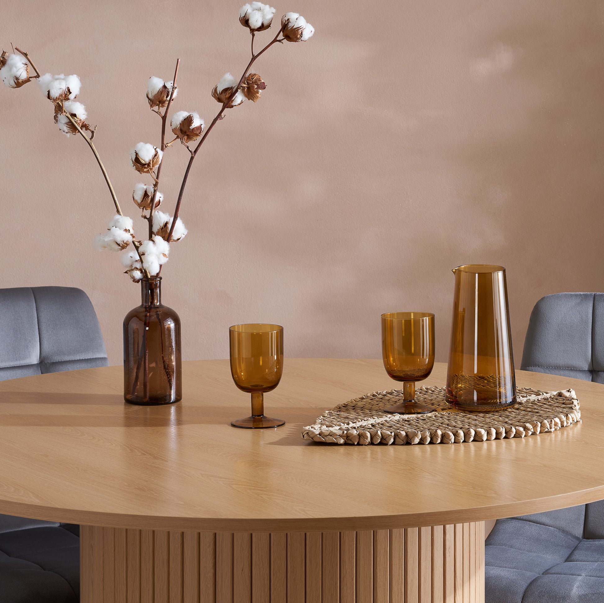 #Colour:Oak Shape:Round