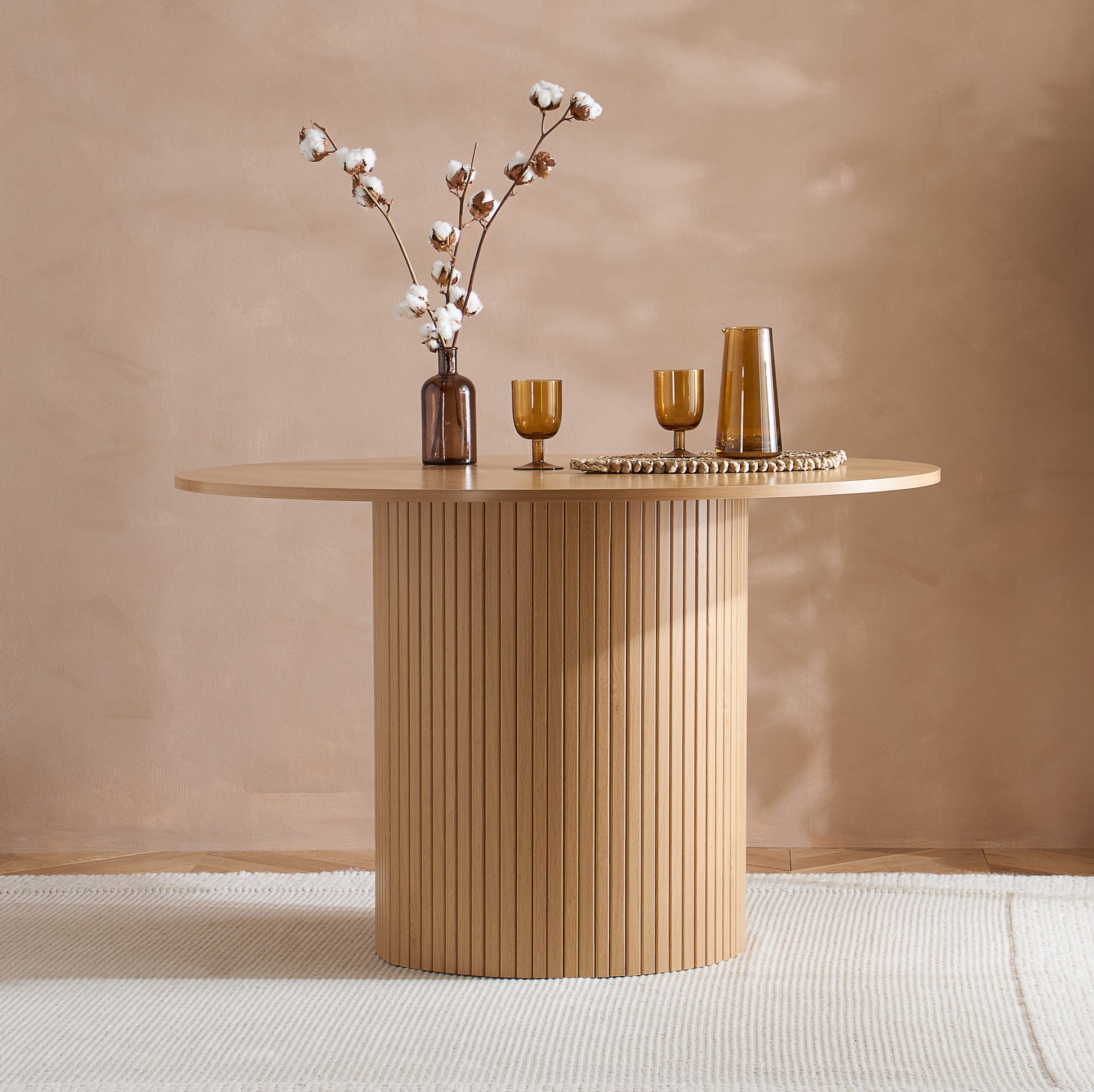 #Colour:Oak Shape:Round