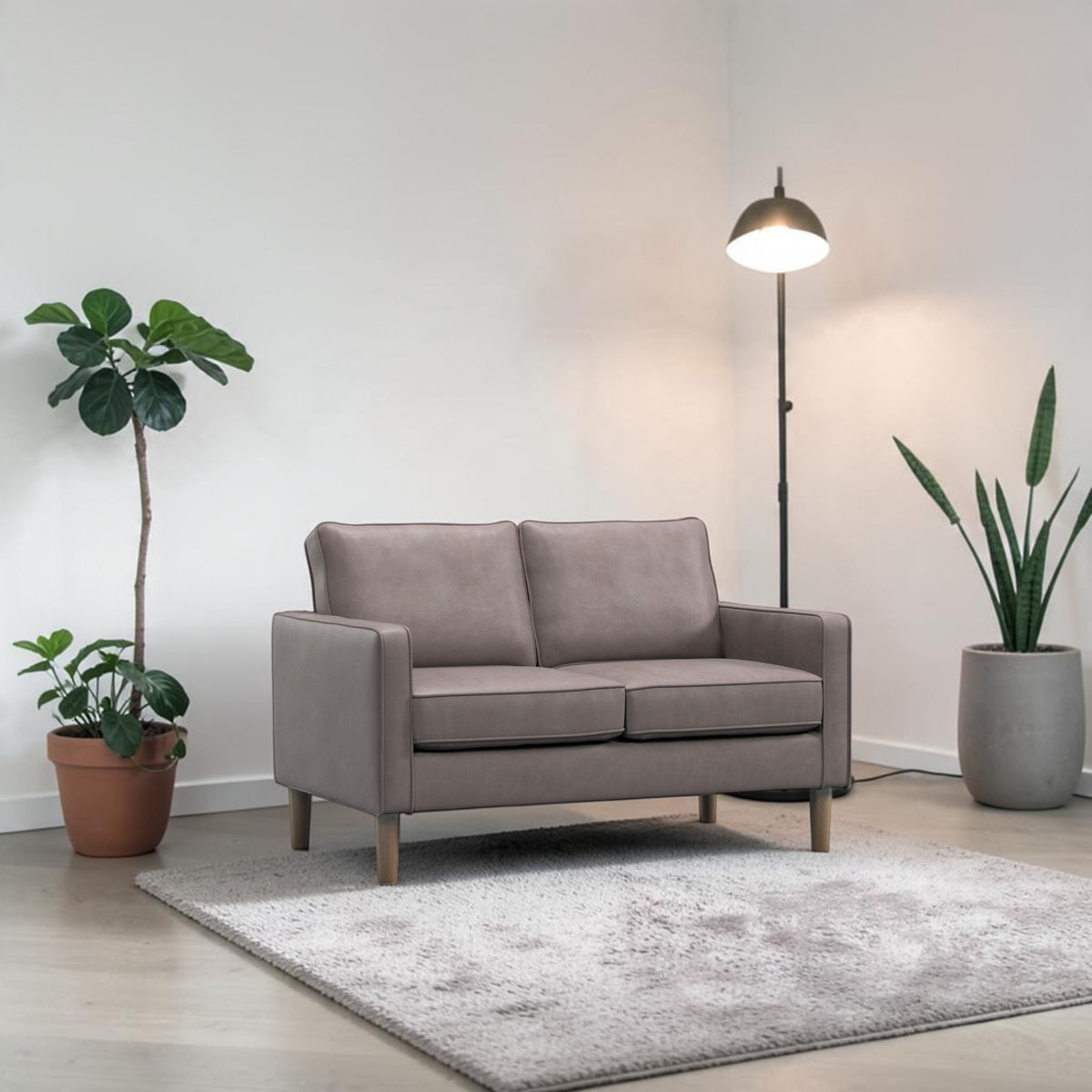 #Colour: Grey Faux Leather