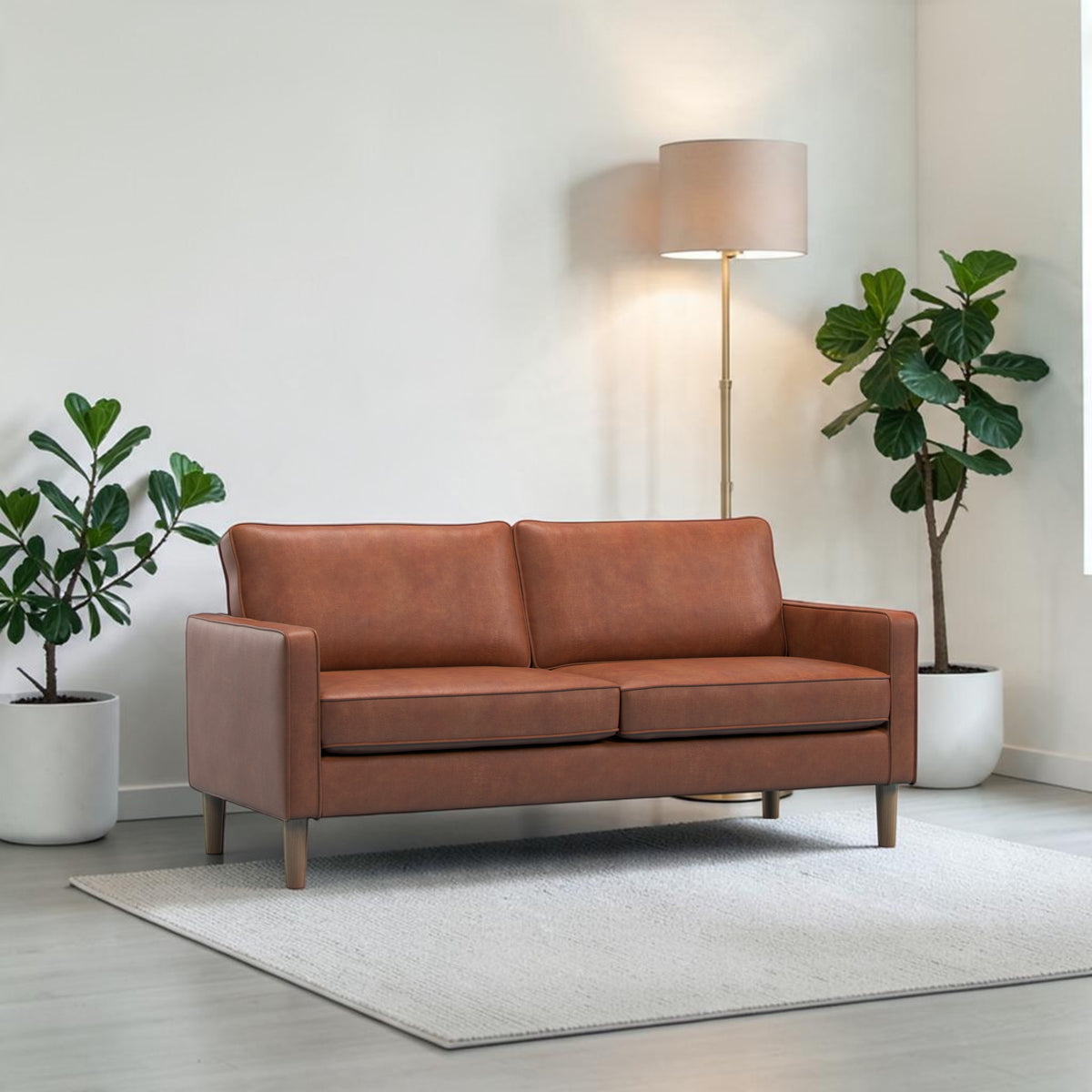 #Colour: Brown Faux Leather