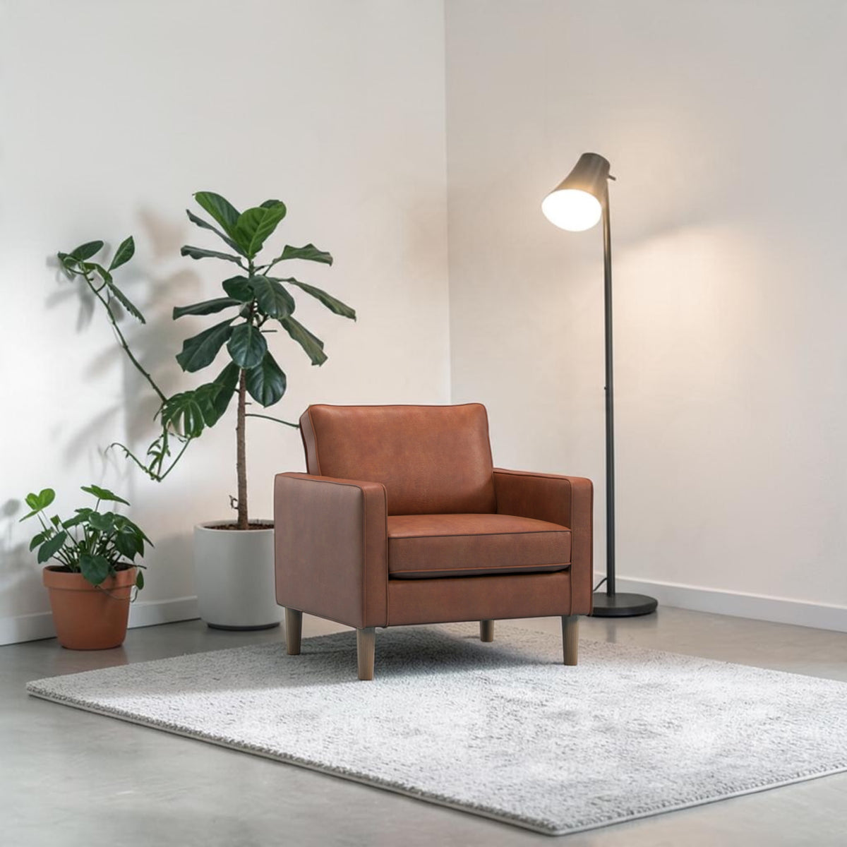 #Colour: Brown Faux Leather