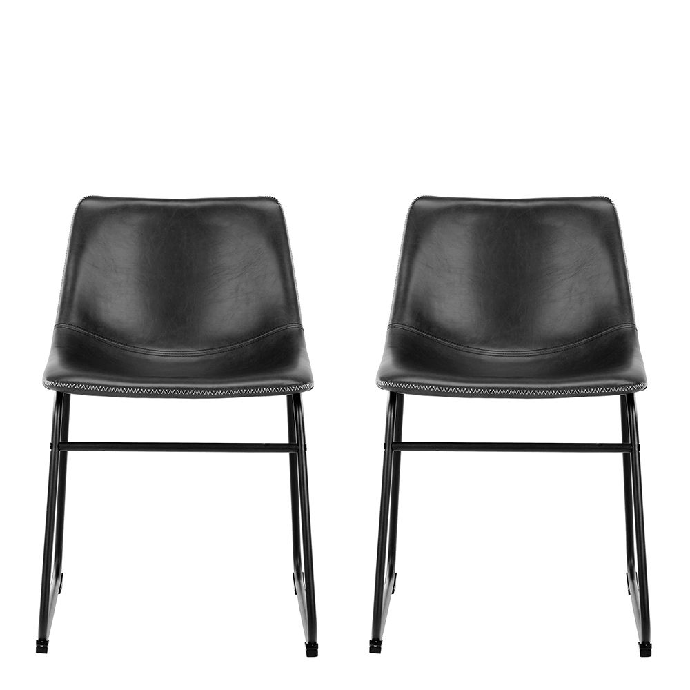 #Colour:Black Faux Leather