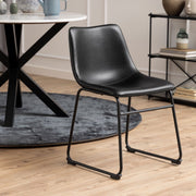 #Colour:Black Faux Leather