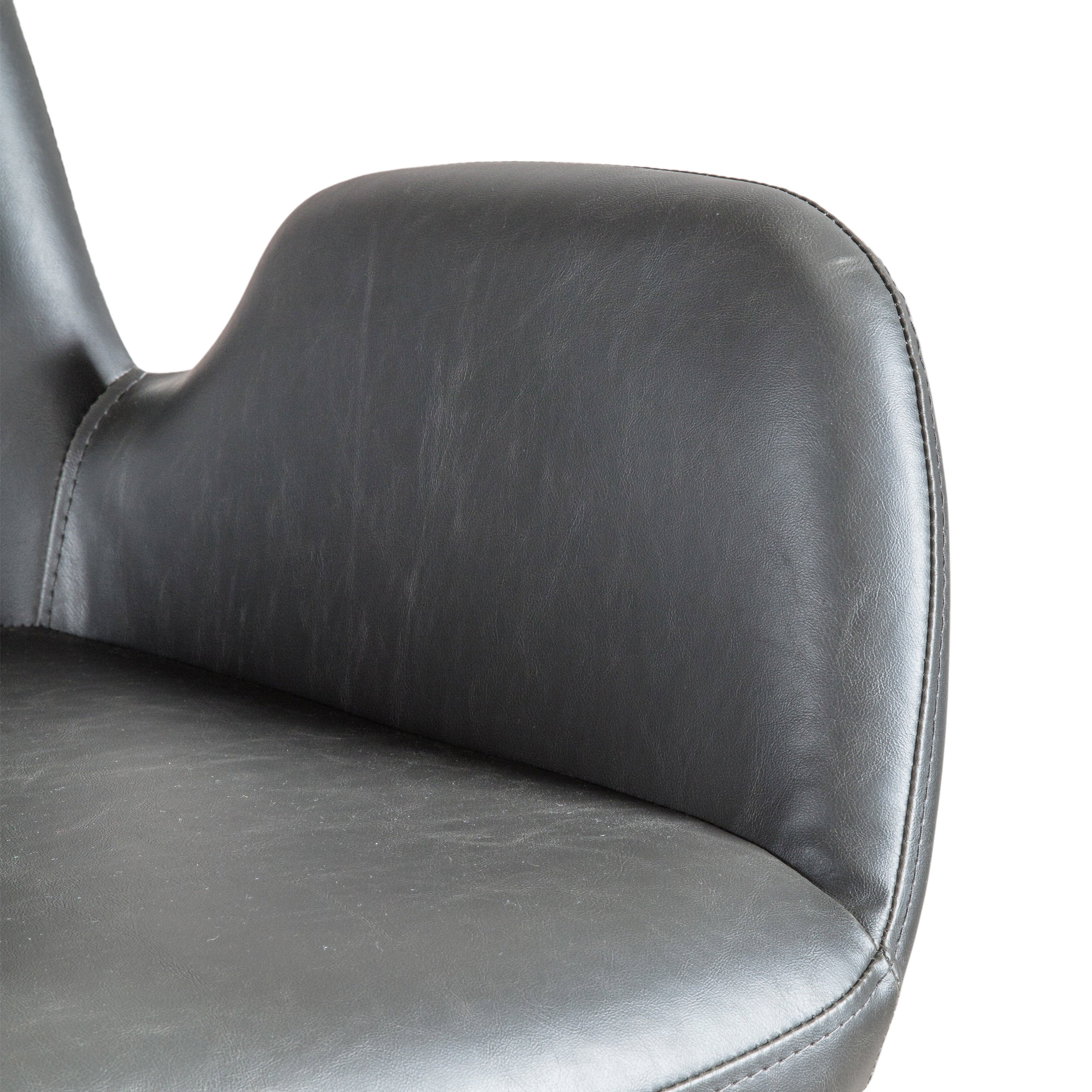#Colour:Black Faux Leather