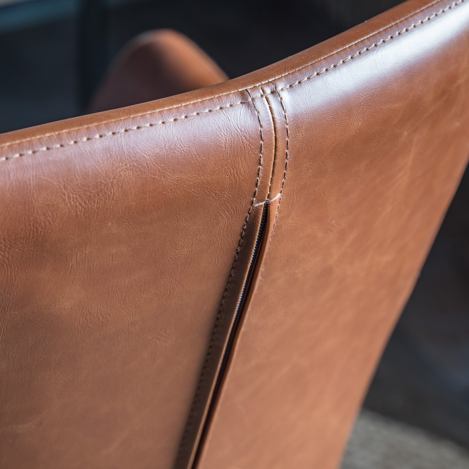 #Colour:Brown Faux Leather