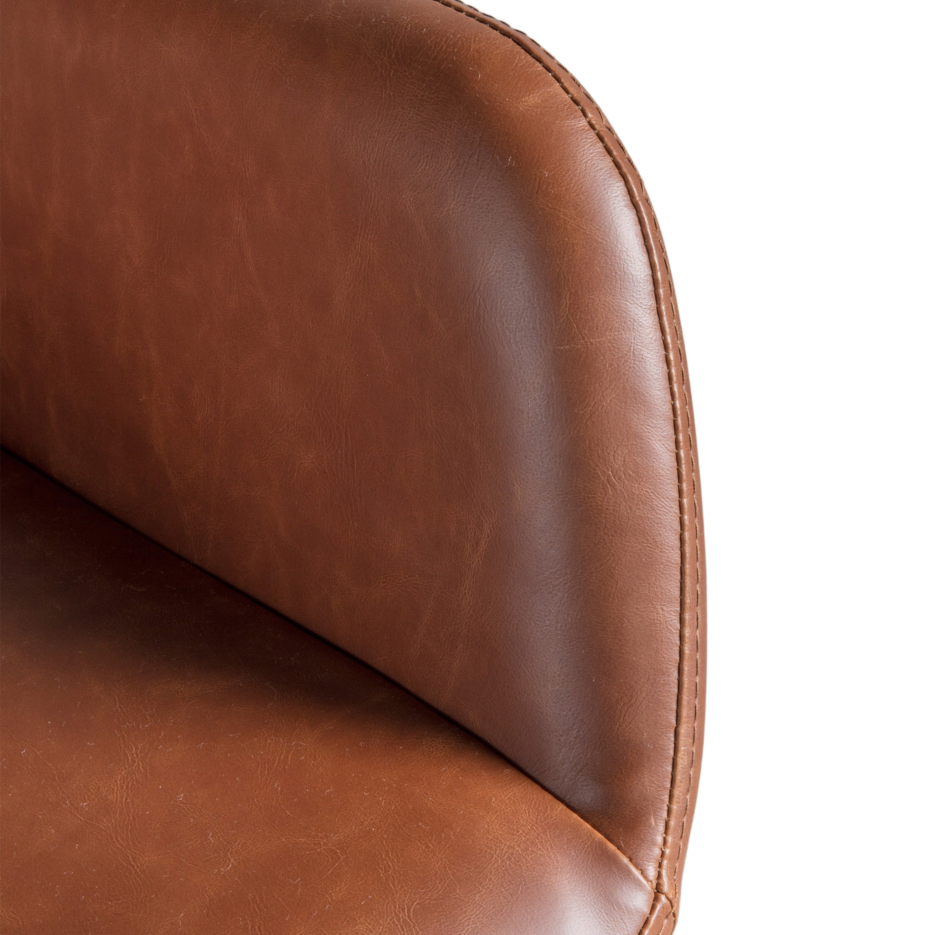 #Colour:Brown Faux Leather