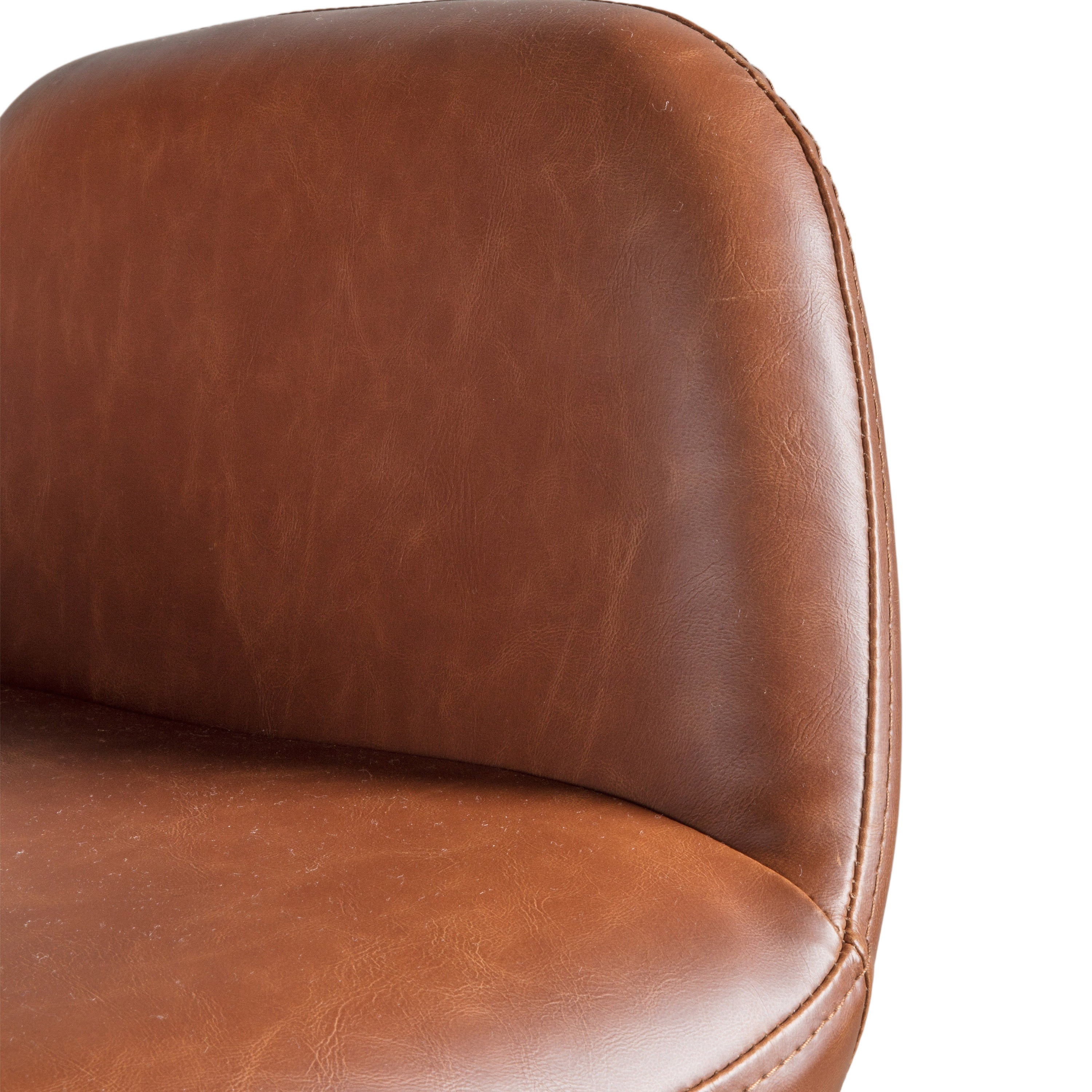 #Colour:Brown Faux Leather