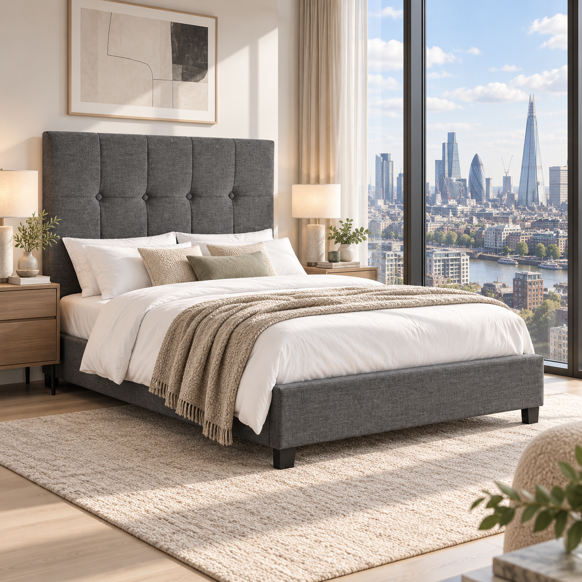 #Colour: Grey #Size: King