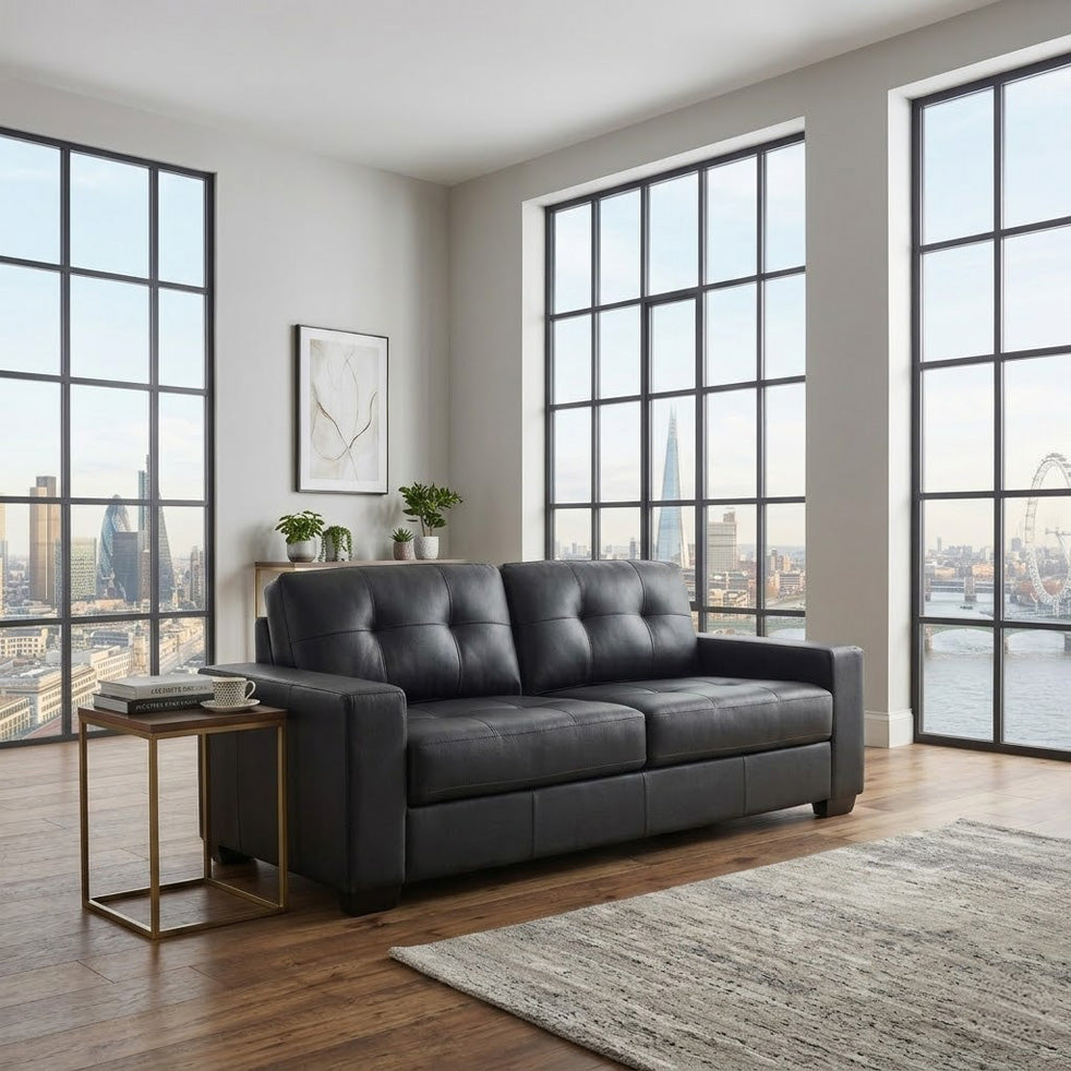 #Colour:Black Faux Leather