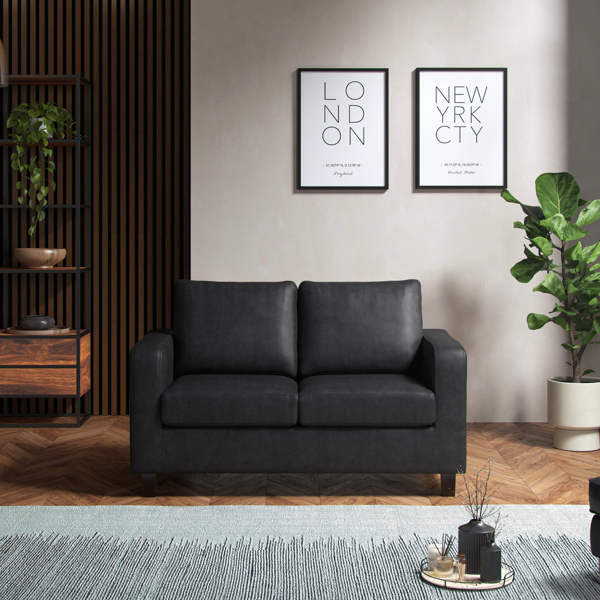 #Colour: Black Faux Leather