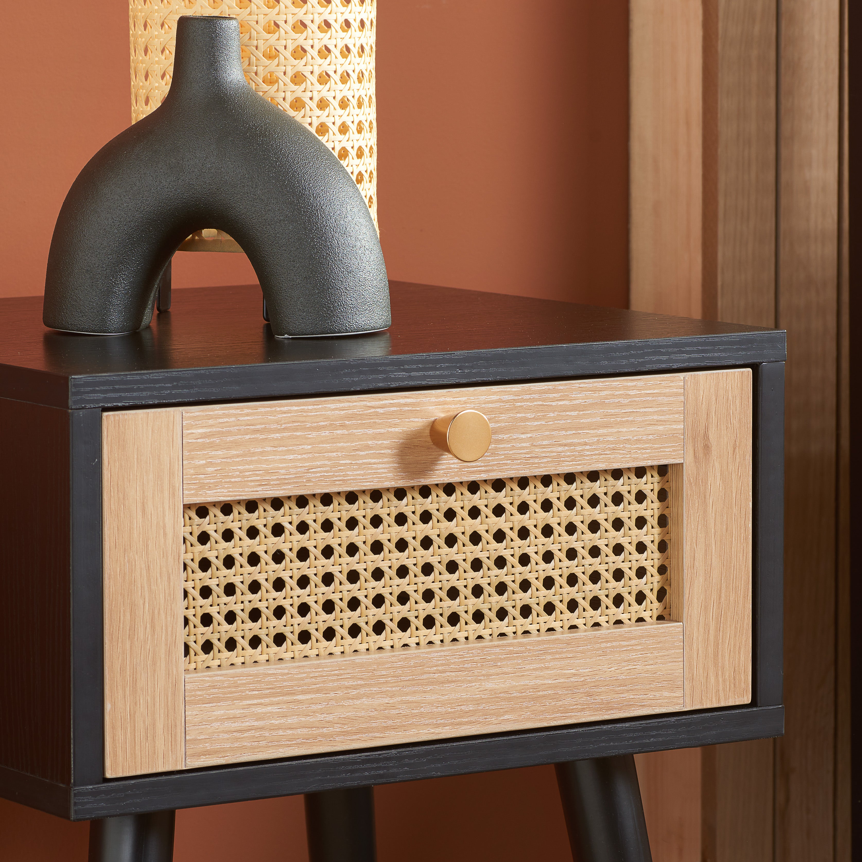#Colour:Black Size:1 Drawer