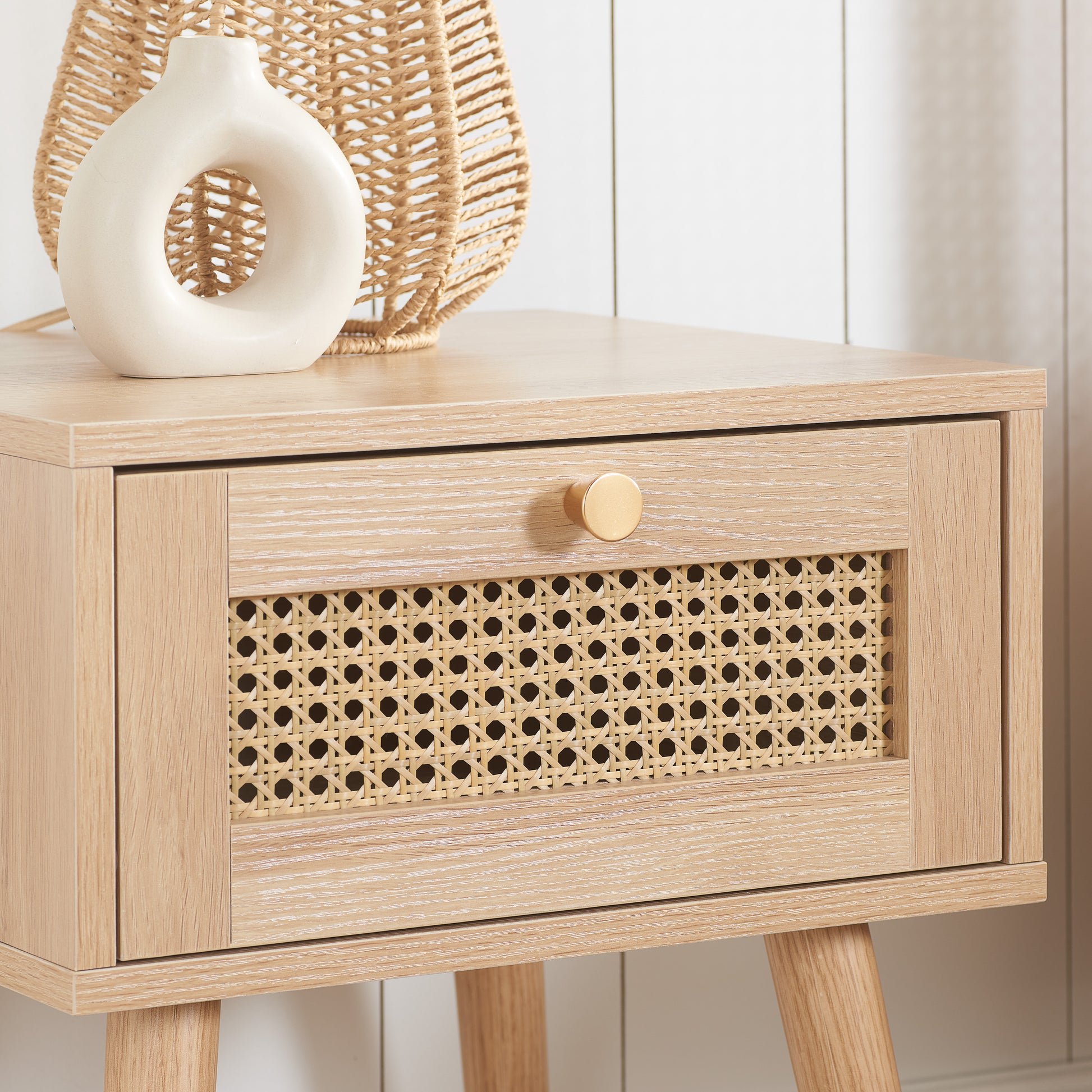 #Colour:Oak Size:1 Drawer