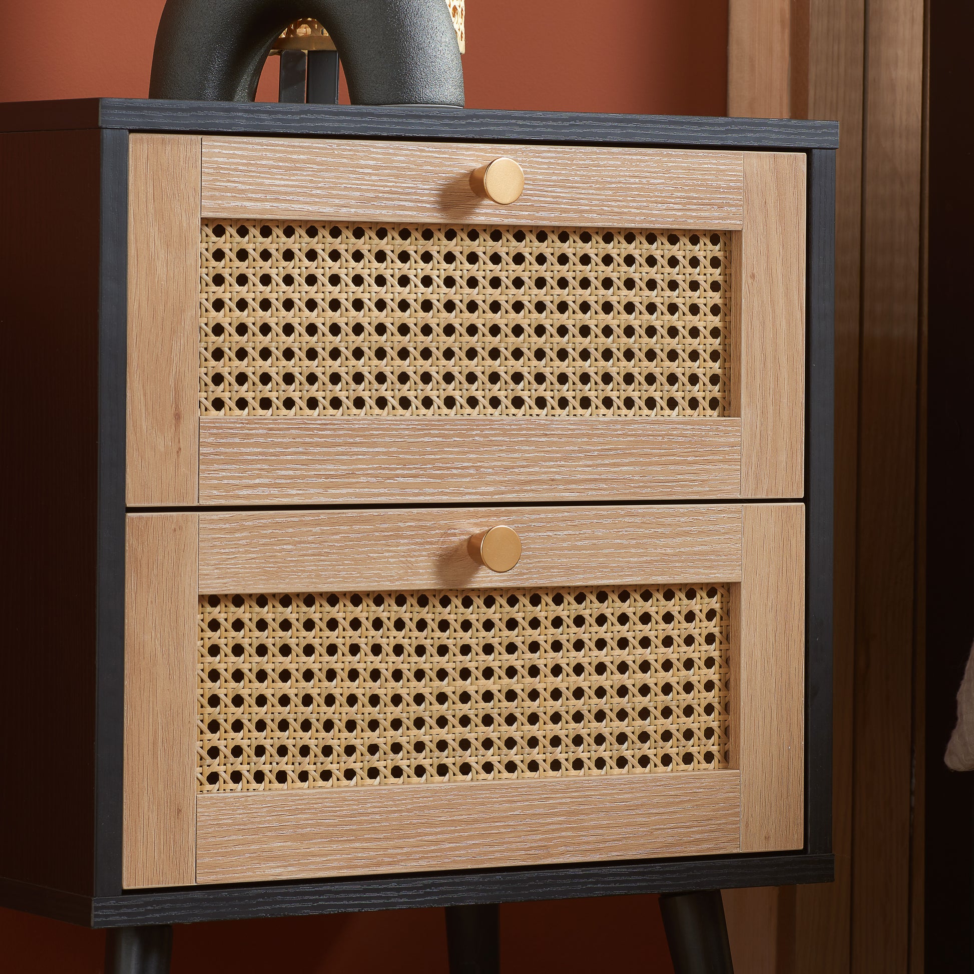 #Colour:Black Size:2 Drawer