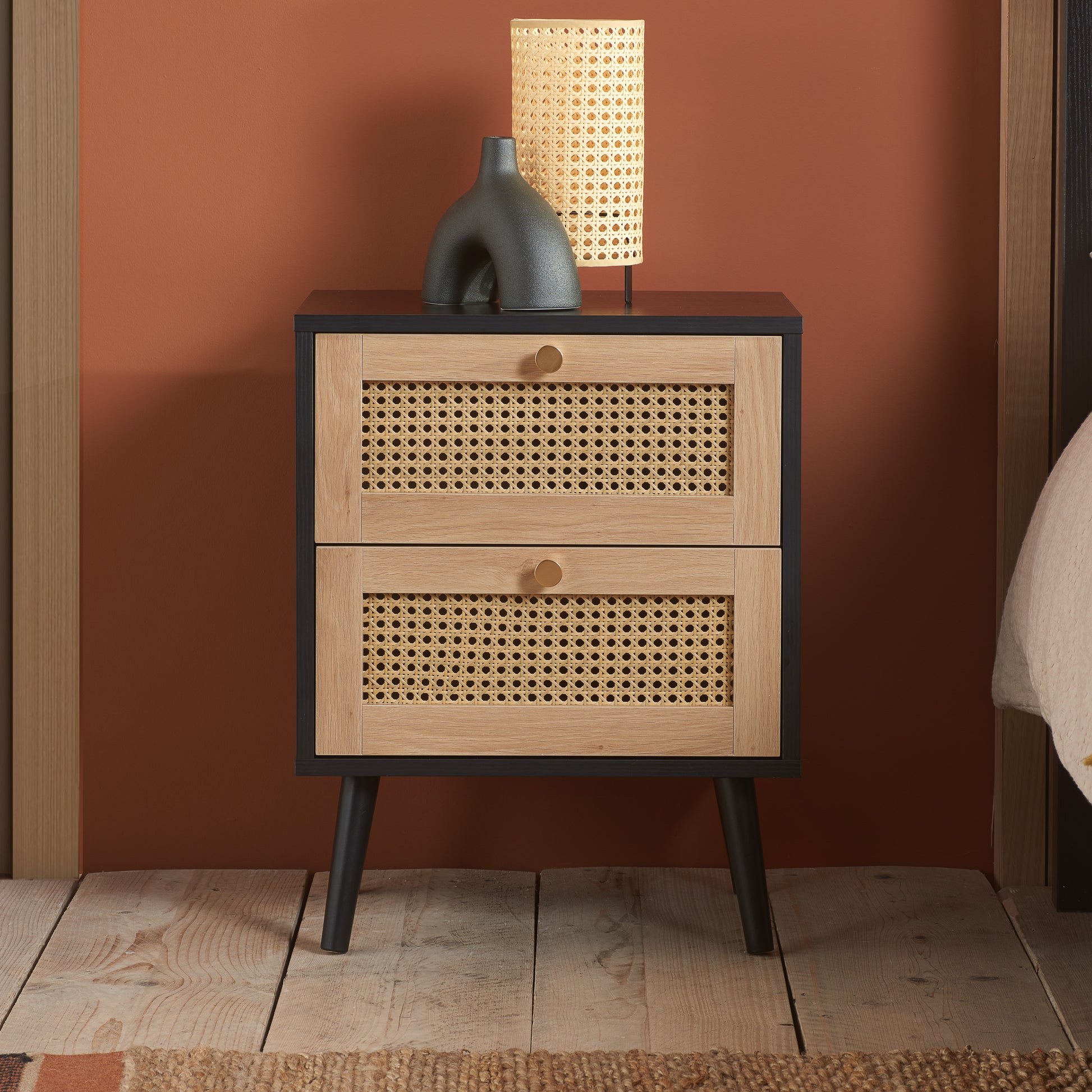 #Colour:Black Size:2 Drawer