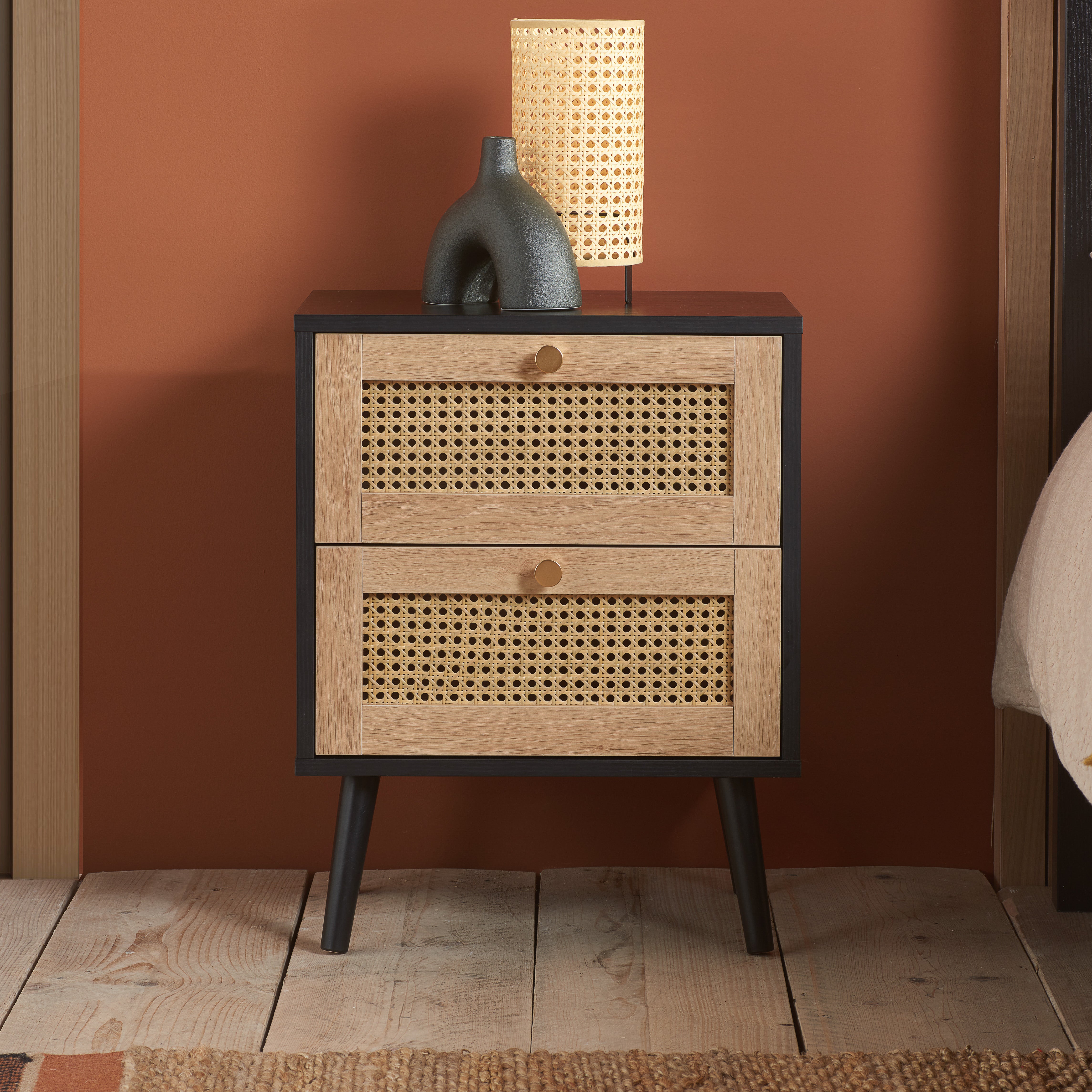 #Colour:Black Size:2 Drawer