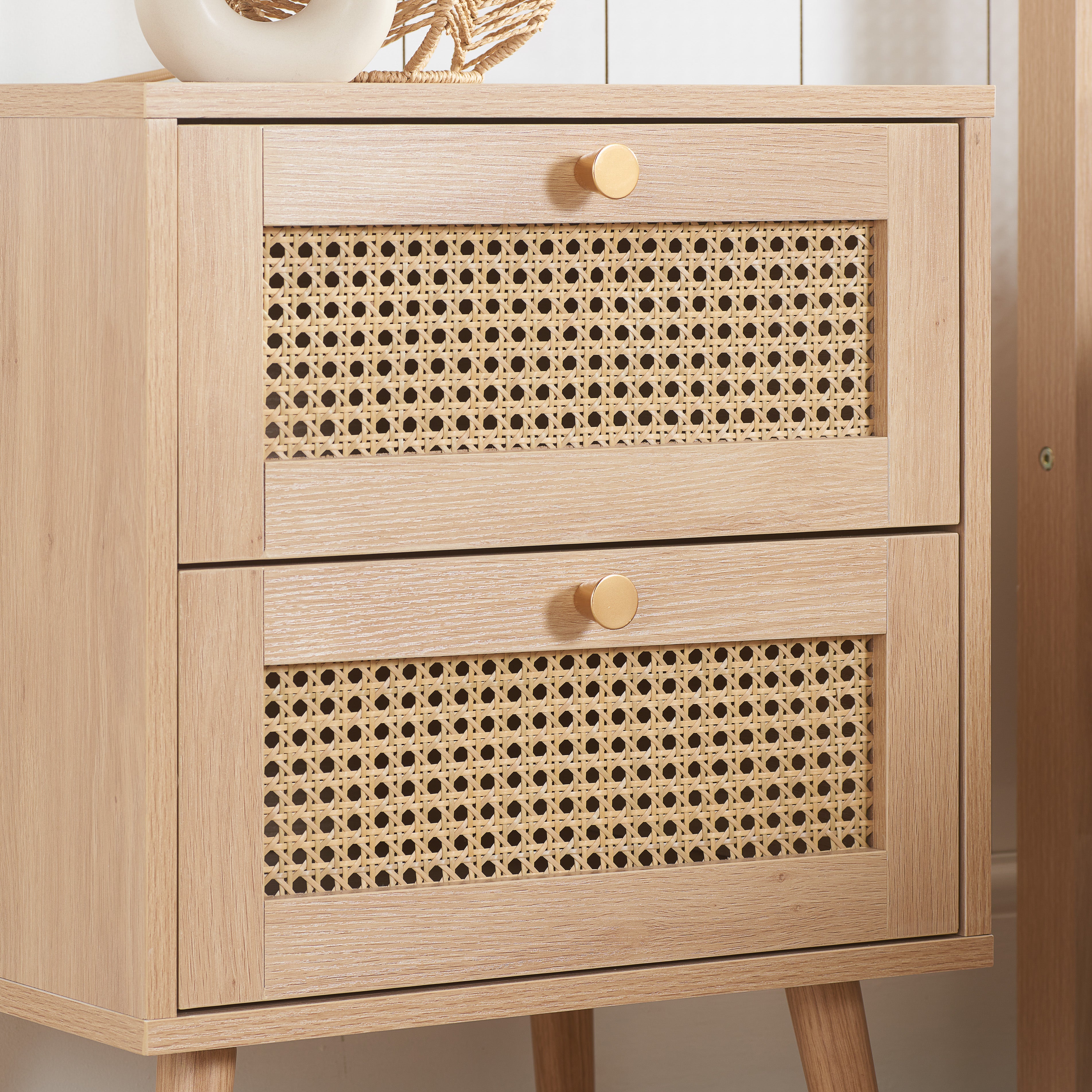 #Colour:Oak Size:2 Drawer
