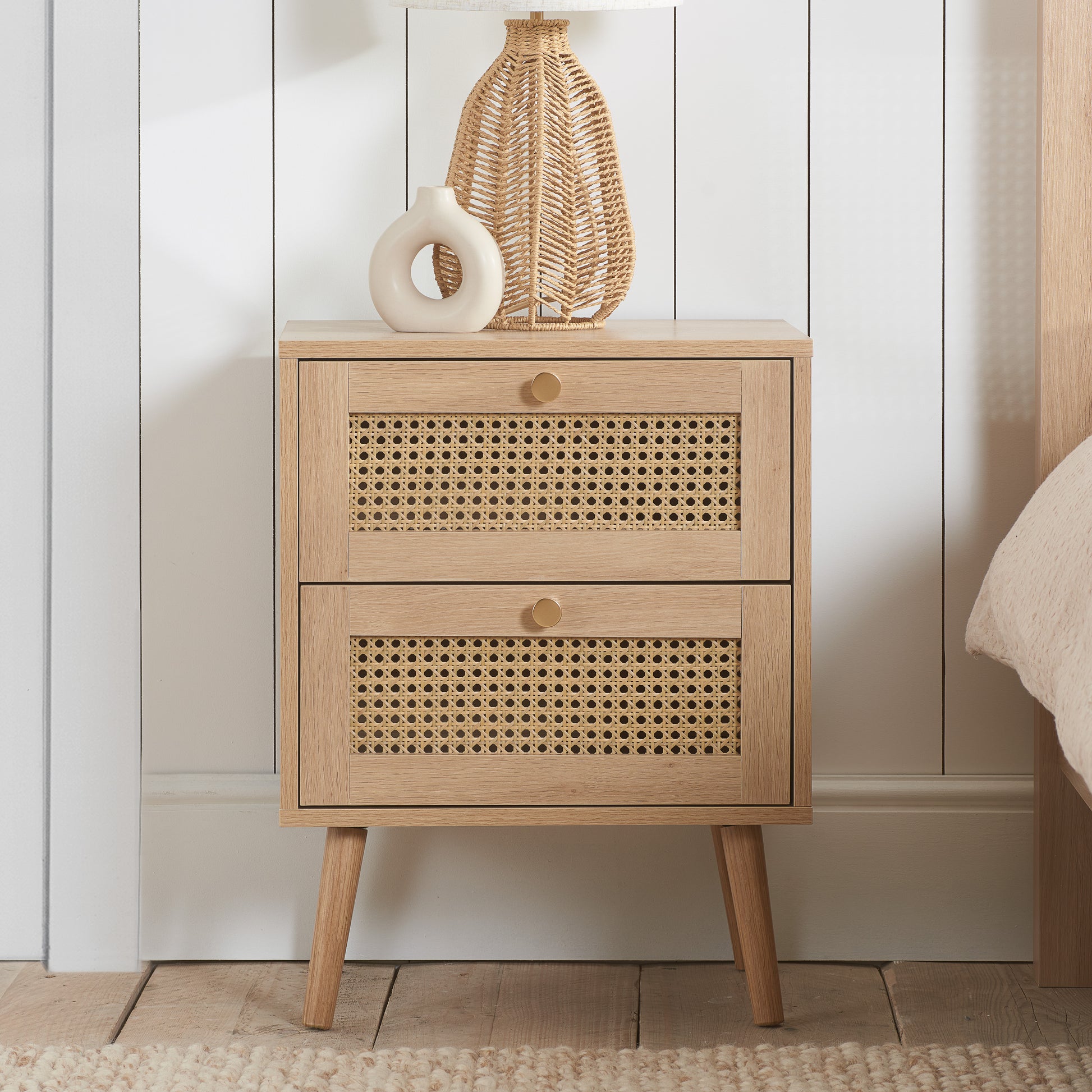#Colour:Oak Size:2 Drawer