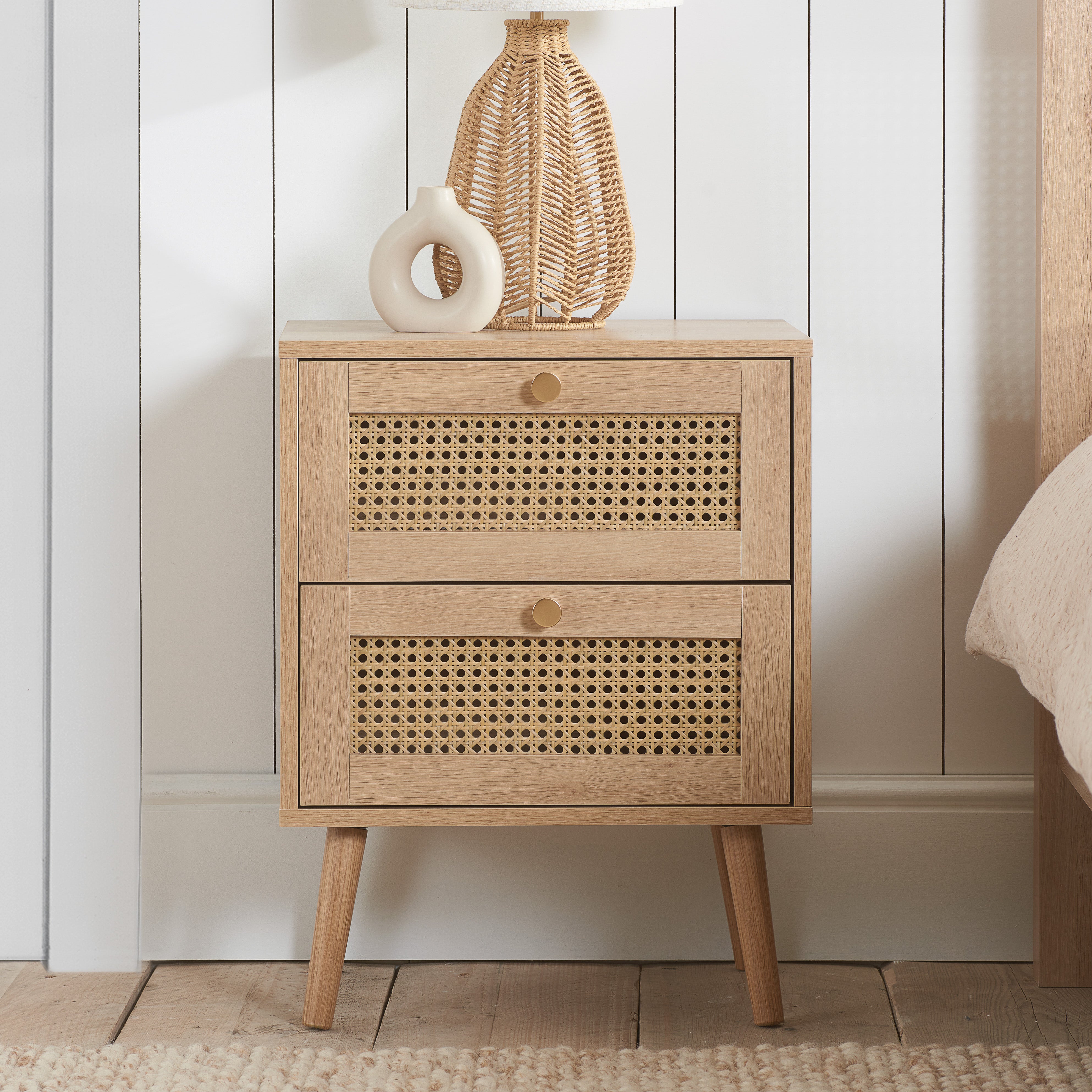 #Colour:Oak Size:2 Drawer