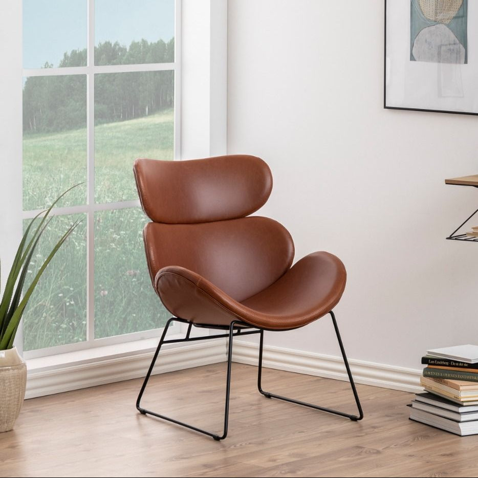 #Colour:Brown Faux Leather