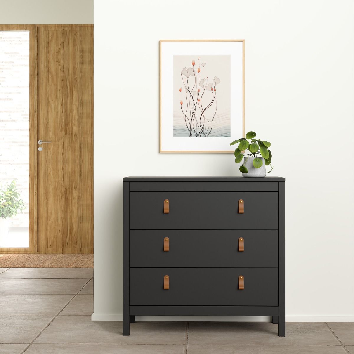 #Colour:Black Size:3 Drawer