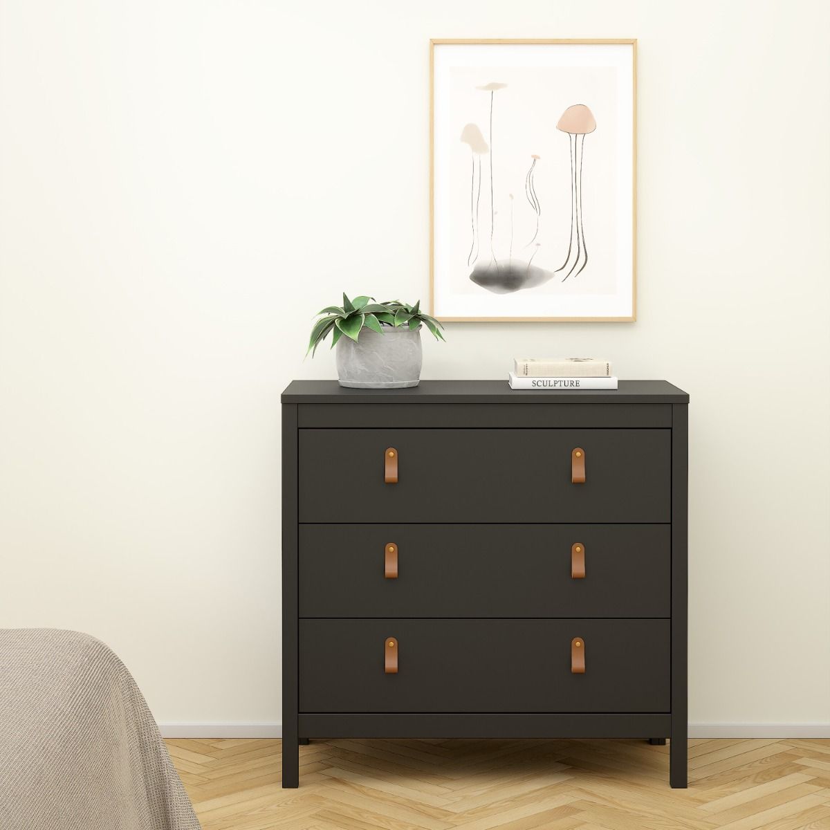 #Colour:Black Size:3 Drawer