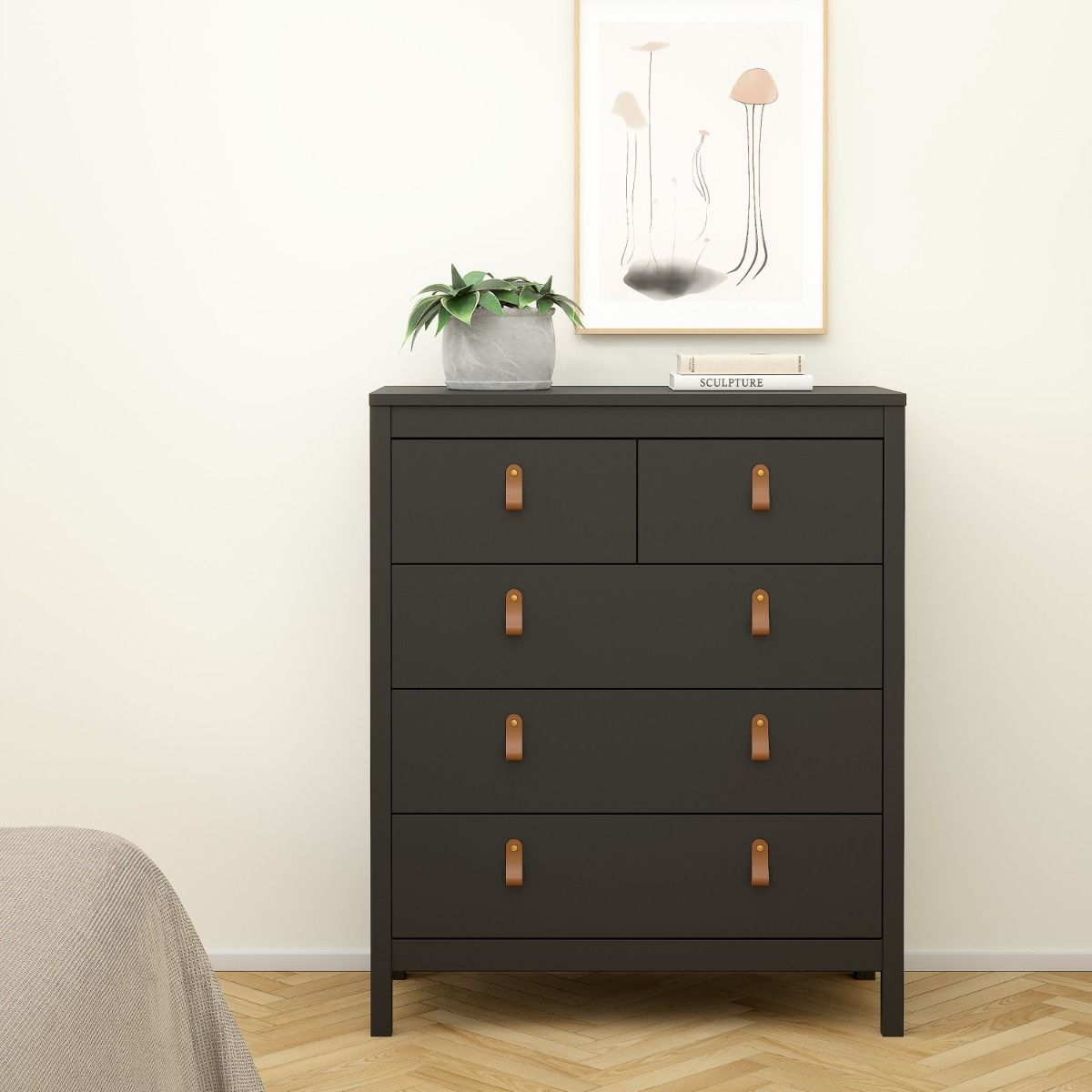 #Colour:Black Size:5 Drawer