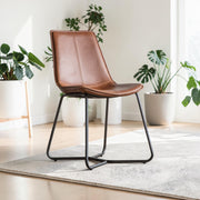 #Colour: Brown Faux Leather