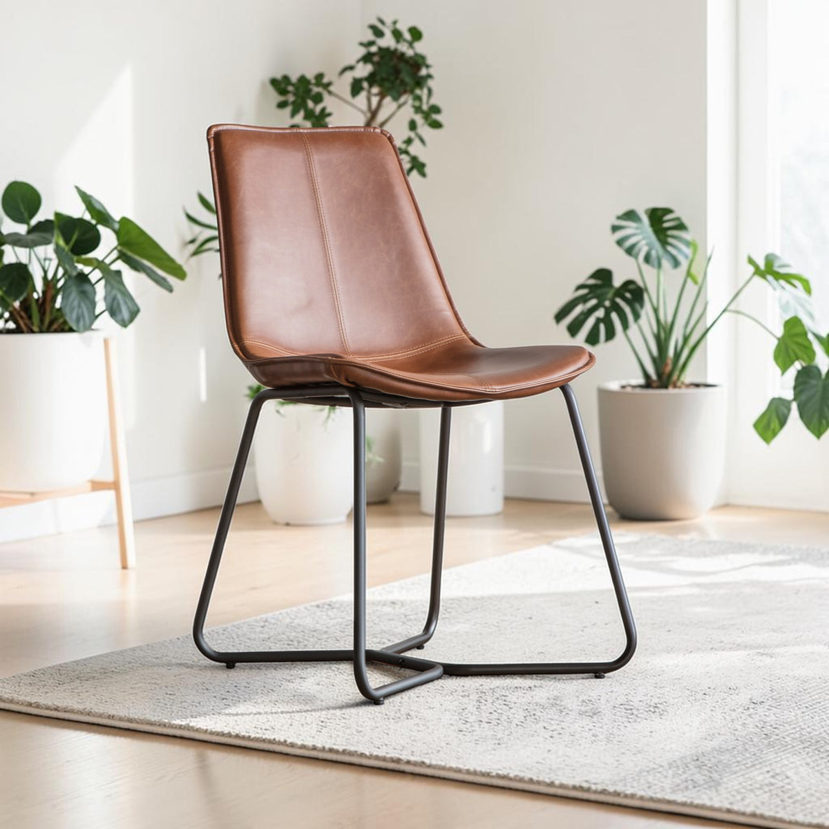 #Colour: Brown Faux Leather