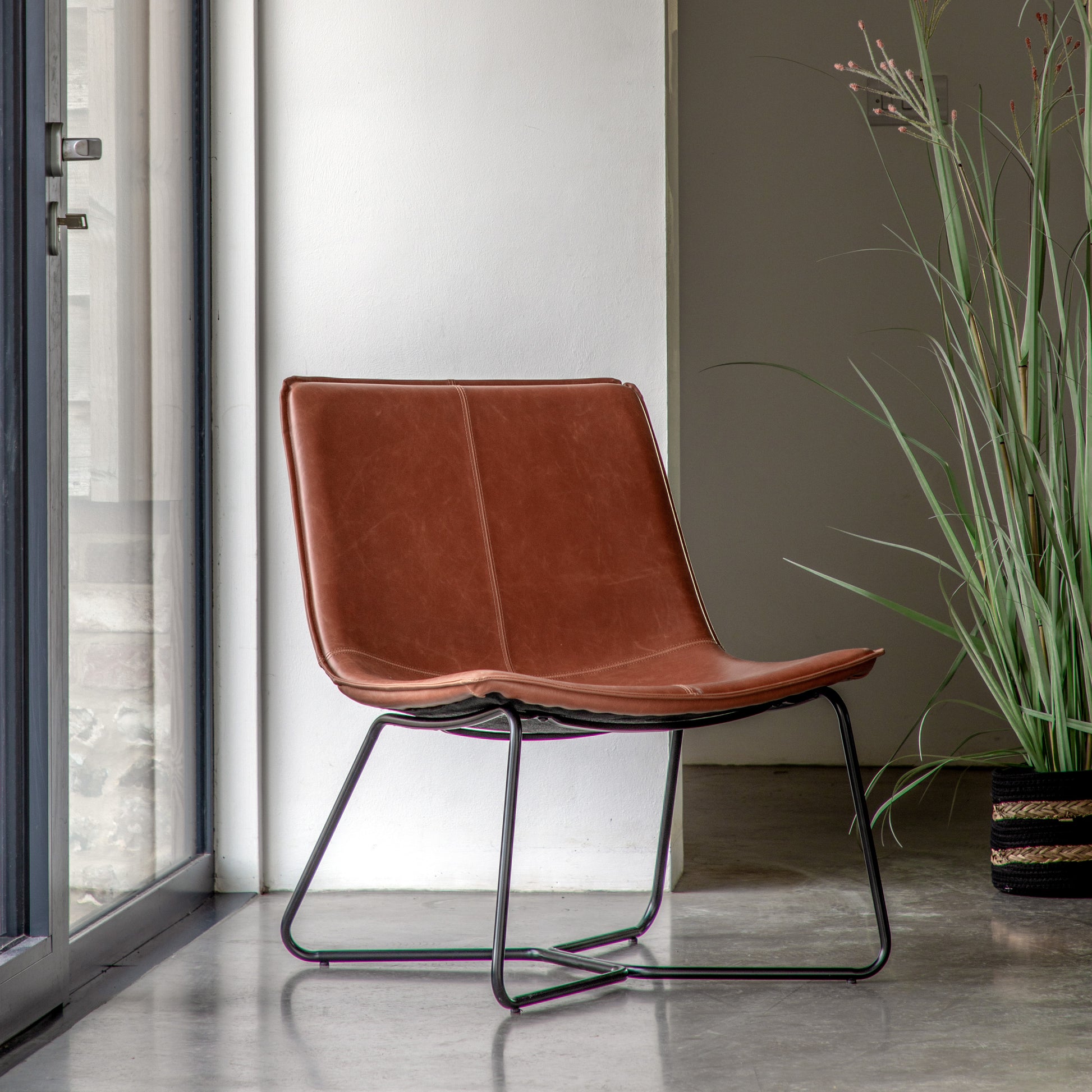 #Colour:Brown Faux Leather