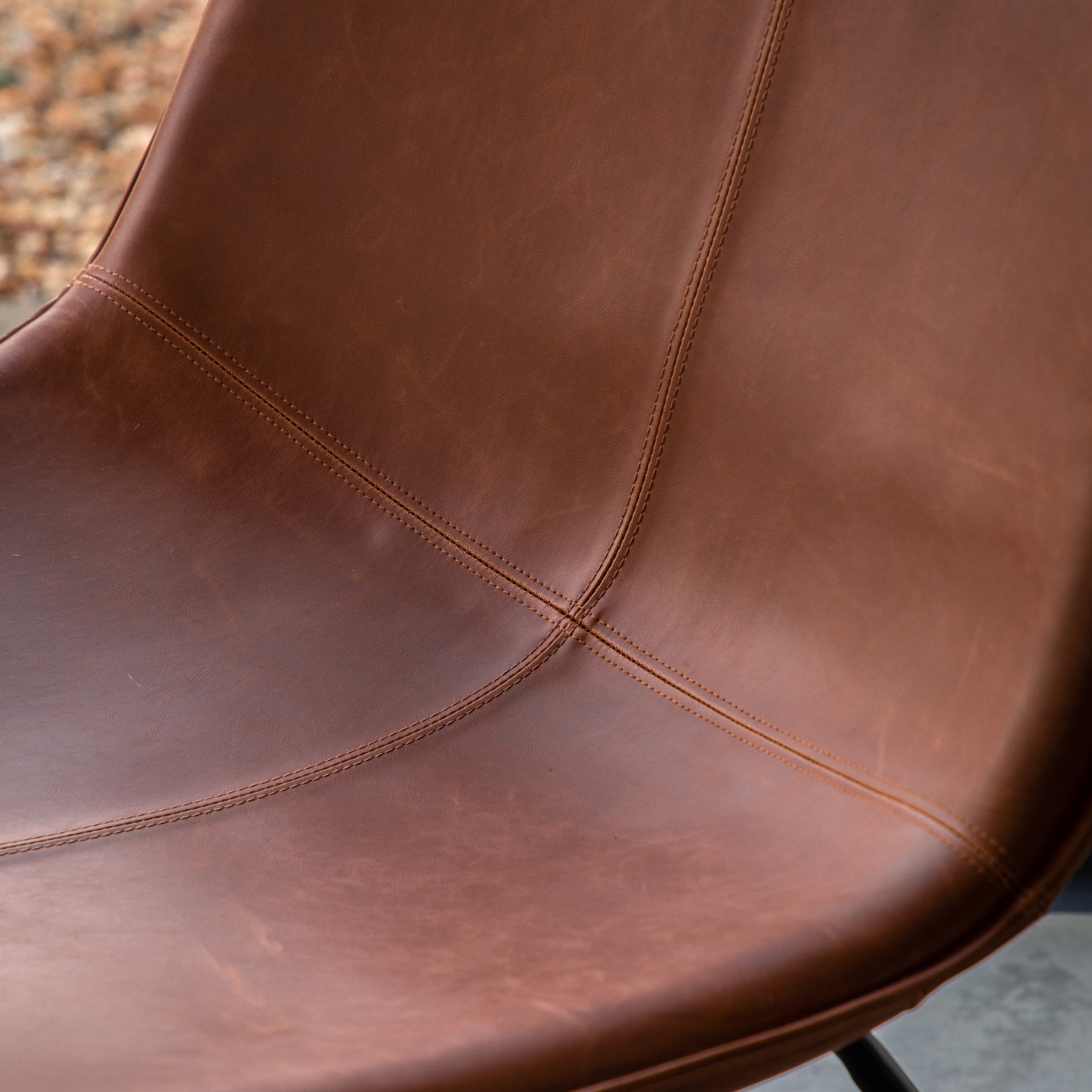 #Colour:Brown Faux Leather