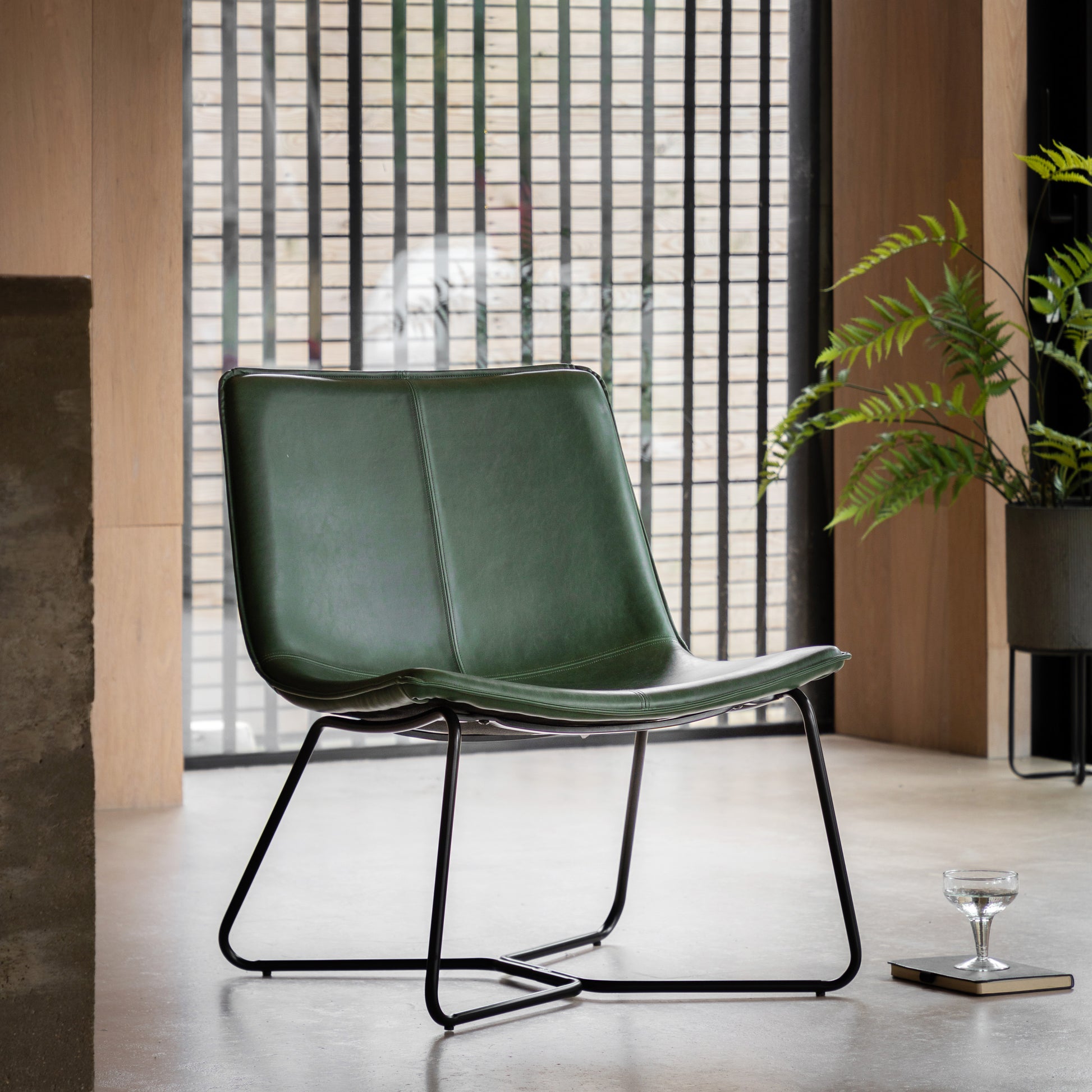 #Colour:Green Faux Leather