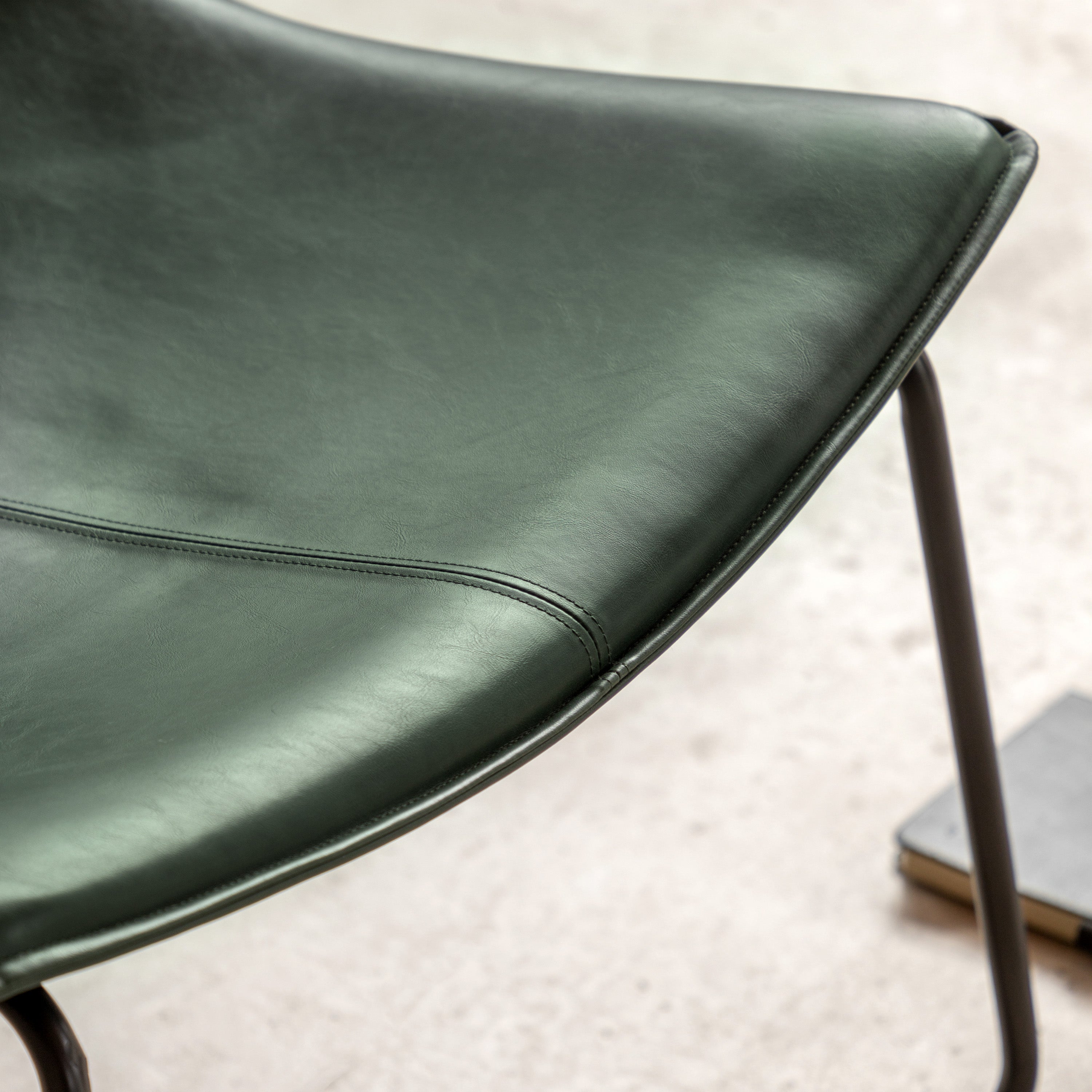 #Colour:Green Faux Leather