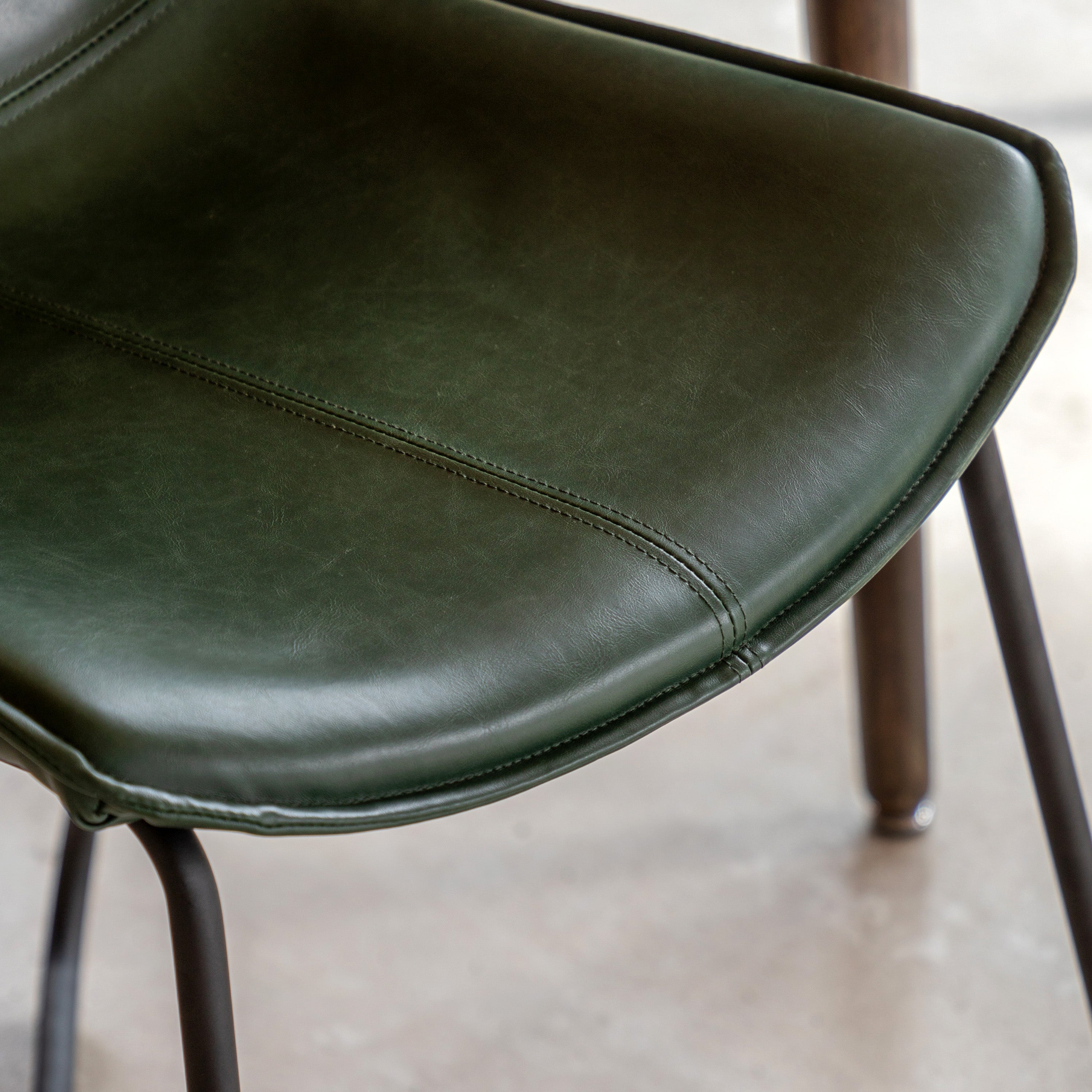 #Colour:Green Faux Leather