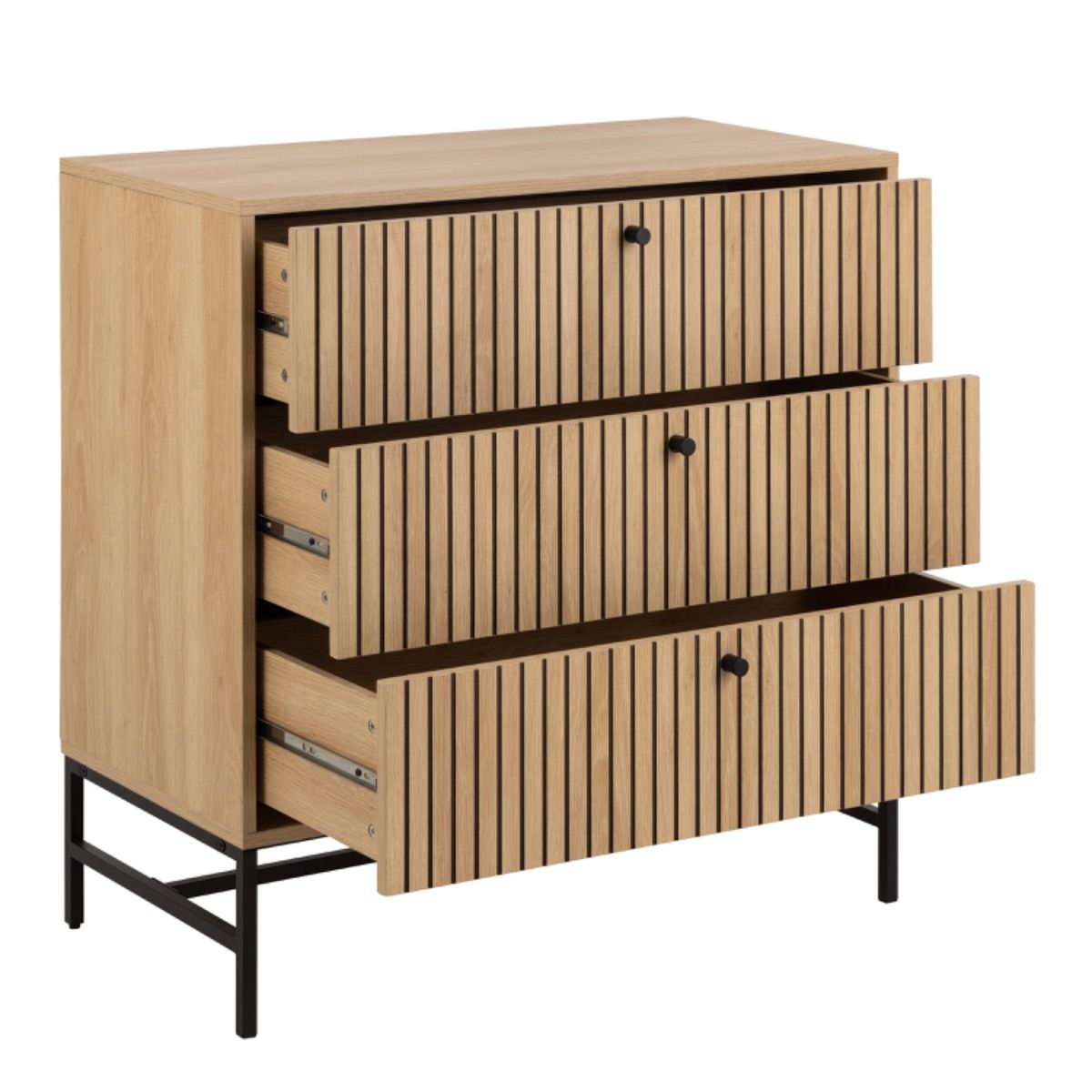 #Colour:Oak Size:3 Drawer