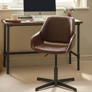 #Colour:Brown Faux Leather