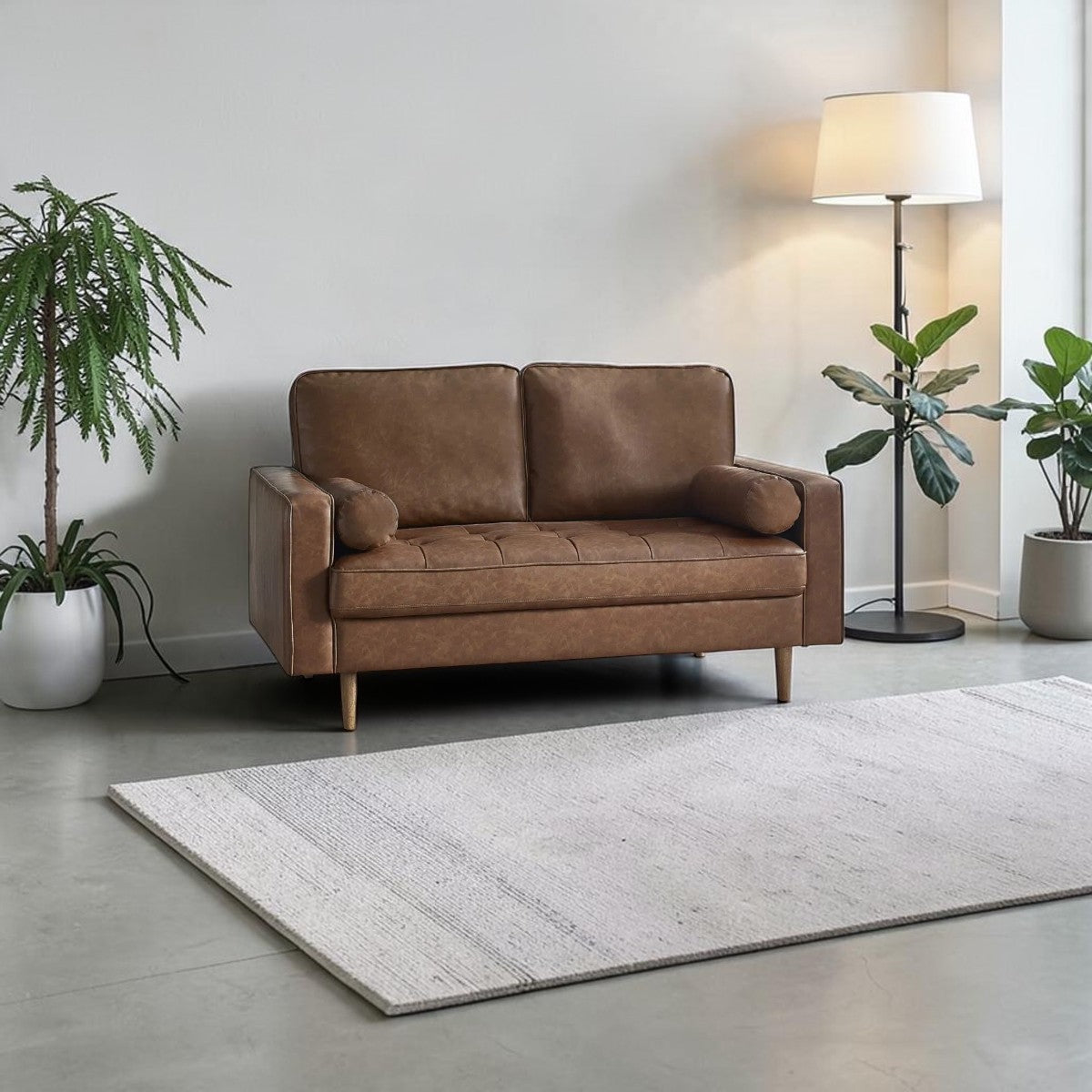 #Colour: Brown Faux Leather