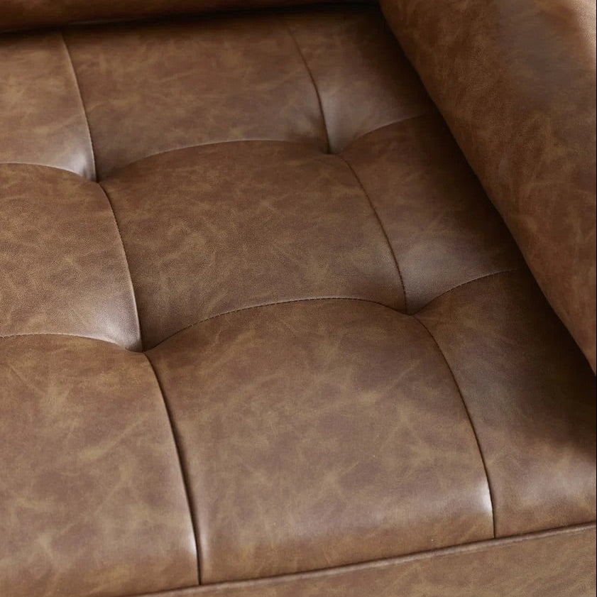 #Colour: Brown Faux Leather