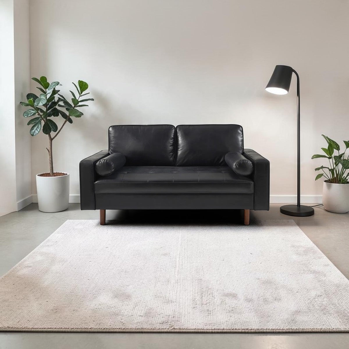 #Colour: Black Faux Leather