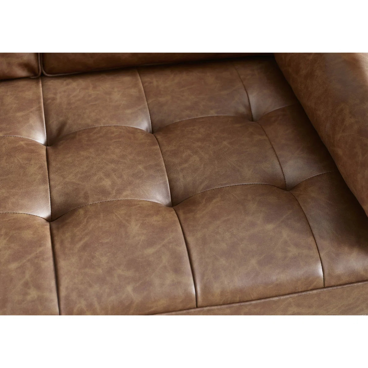 #Colour:Brown Faux Leather